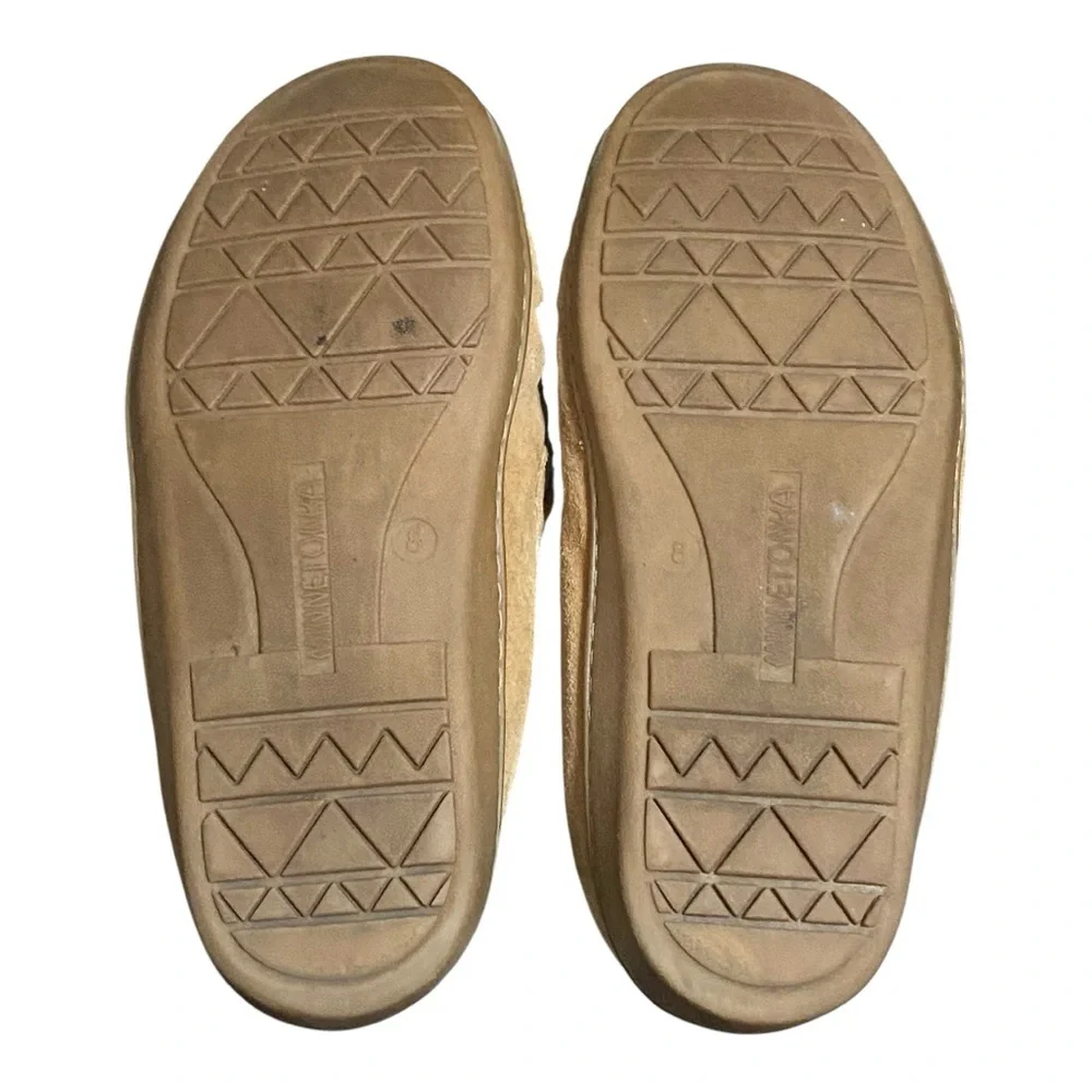 Minnetonka Tan Suede Moccasin Loafers 8